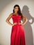 Vestido longo de Cetim vermelho com fenda (Sucesso) - Noiva no Civil | Vestido de noiva civil e festa