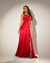 Vestido longo de Cetim vermelho com fenda (Sucesso) - comprar online