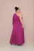 vestido fúcsia de um ombro só (DIVA) - Plus Size - Noiva no Civil | Vestido de noiva civil e festa