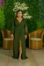 Vestido Longo Verde Oliva Com Nó na Cintura (onon) na internet