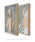 Imagem do Conjunto 2 Quadros Colagem - Mulher com Flores no Rosto + Abstrato Lua