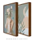 Conjunto 2 Quadros Colagem - Mulher com Flores no Rosto + Abstrato Lua - comprar online