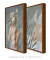 Conjunto 2 Quadros Colagem - Mulher com Flores no Rosto + Abstrato Lua na internet