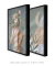 Conjunto 2 Quadros Colagem - Mulher com Flores no Rosto + Abstrato Lua - loja online