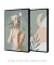 Conjunto 2 Quadros Colagem - Mulher com Flores no Rosto + Abstrato Lua - comprar online