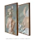 Conjunto 2 Quadros Colagem - Mulher com Flores no Rosto + Abstrato Lua na internet