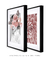 Conjunto 2 Quadros Floral Rosa - Quadros para Decoração - Empório dos Quadros