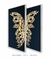 Conjunto 2 Quadros Golden Butterfly - Quadros para Decoração - Empório dos Quadros