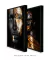 Conjunto 2 Quadros Mulheres Rosto Preto e Dourado - comprar online