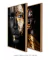 Conjunto 2 Quadros Mulheres Rosto Preto e Dourado - Quadros para Decoração - Empório dos Quadros