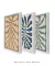Conjunto 3 Quadros Abstract Flowers - Quadros para Decoração - Empório dos Quadros