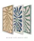 Conjunto 3 Quadros Abstract Flowers - Quadros para Decoração - Empório dos Quadros