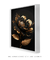 Quadro Decorativo Flor Pétalas Douradas Fundo Preto 1 - loja online