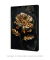 Quadro Decorativo Flor Pétalas Douradas Fundo Preto 2 na internet