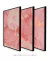 Quadros Mármore Rosa Conjunto com 3 na internet