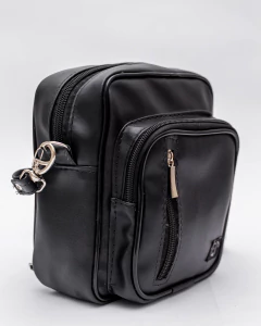 MINI BAG MOCHILA ZÍPER PRETA COURO - Tanto Faz!