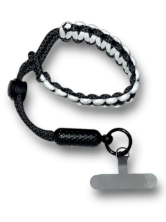 CORDINHA DE PULSO PARA CELULAR PRETO E BRANCO - comprar online
