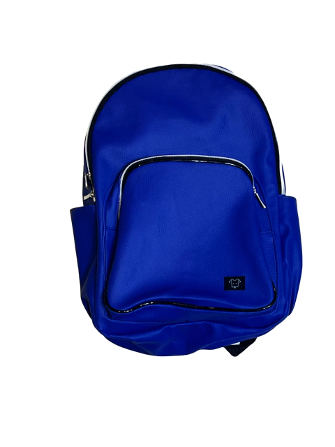 MOCHILA AZUL COURO