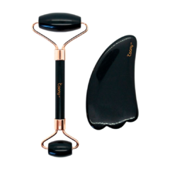 Coony Obsidian Black Roller & Guasha Set 