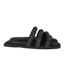 SANDÁLIA LUARA RASTEIRA STRASS PRETO - comprar online