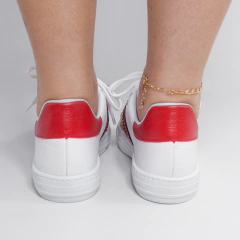 TÊNIS AGNES SLIM FLY BRANCO COM VERMELHO na internet