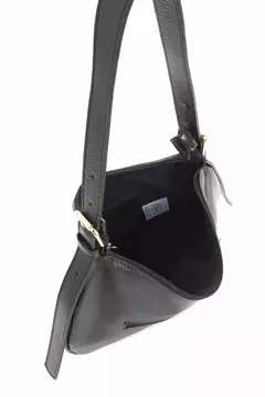 Bolsa Canoa Couro Animal Print Preta - comprar online