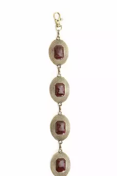 Cinto Metal com Pedra Marrom - comprar online