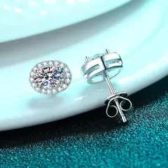 Brinco Oval Valen Moissanite - Loja Cléo