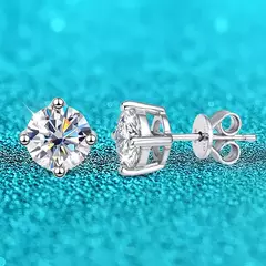 Brincos Shine de Prata com Moissanite - Loja Cléo