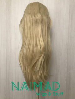 Peluca lacia rubia sin flequillo - comprar online