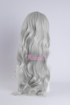 Peluca con bucles gris sin flequillo - NAIMAD