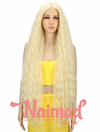Peluca lace front Rubia frizada de 110cm - comprar online