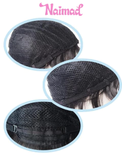 Peluca lacia Rubia con flequillo - comprar online