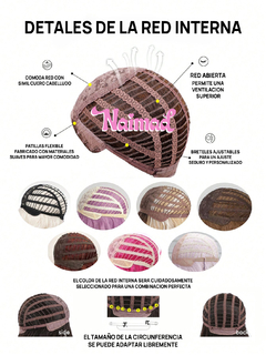 Imagen de Peluca Lacia Sin Flequillo Castaño Chocolate Premium