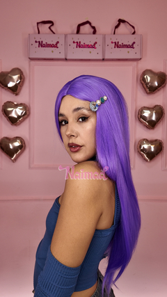 Peluca Lacia Sin Flequillo Lavanda Premium en internet