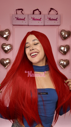 Peluca Lacia Sin Flequillo Roja Red Red Intensifies - NAIMAD