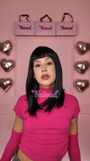 Peluca Bob Largo con Flequillo Negro - comprar online