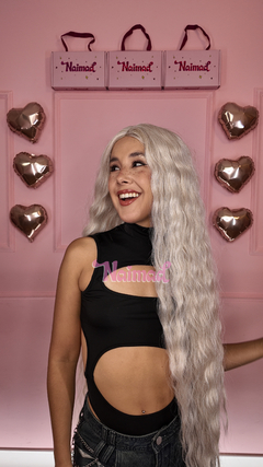 Peluca lace front Luminous Blond frizada de 100cm en internet