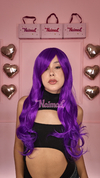 Peluca Ondulada Con Flequillo Violeta - comprar online