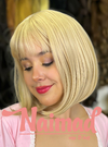 Peluca Carre Bob con Flequillo Rubio Claro PREMIUM - comprar online