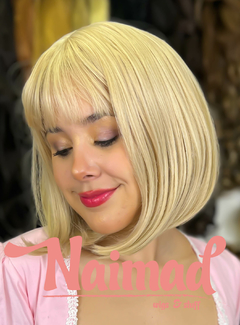 Peluca Carre Bob con Flequillo Rubio Claro PREMIUM - comprar online