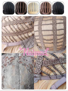 Peluca ondulada sin flequillo Negra Premium