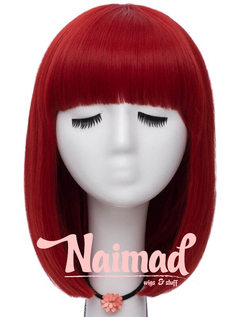 Peluca Roja Bob con flequillo