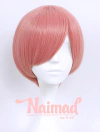 Peluca corta Rosa con flequillo Shook Model