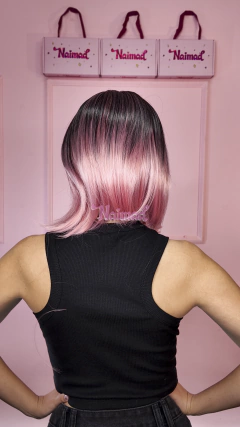 Peluca Pink Carre sin Flequillo - tienda online