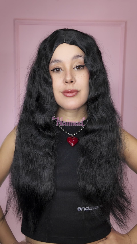 Peluca frizada negra sin flequillo - comprar online