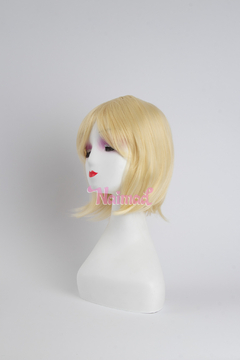 Peluca corta bob rubio platinado con flequillo - NAIMAD
