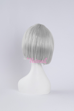 Peluca corta bob gris con flequillo - NAIMAD