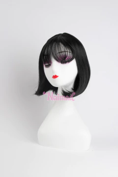 Peluca Carre Bob con Flequillo Negro PREMIUM - comprar online