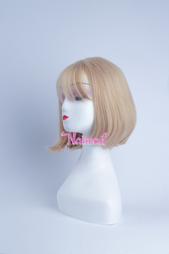 Peluca Carre Bob con Flequillo Rubio Claro PREMIUM - NAIMAD
